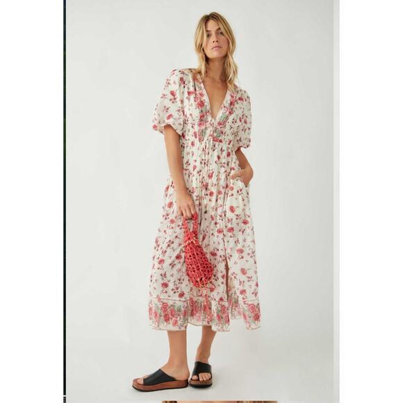 Free People Floral Lysette Maxi Dress Size Small - Picture 1 of 11